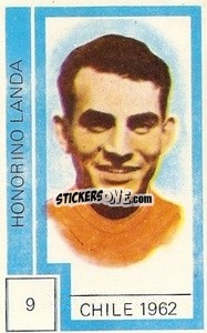 Sticker Honorino Landa - Campeonato Mundial de Futbol 1974
 n. 9 - Cromo Crom