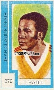 Sticker Jean Claude Desir - Campeonato Mundial de Futbol 1974
 n. 270 - Cromo Crom