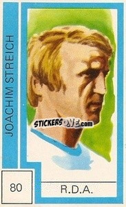 Sticker Joachim Streich - Campeonato Mundial de Futbol 1974
 n. 80 - Cromo Crom