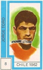 Sticker Jorge Pinto - Campeonato Mundial de Futbol 1974
 n. 8 - Cromo Crom
