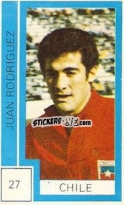 Sticker Juan Rodriguez - Campeonato Mundial de Futbol 1974
 n. 27 - Cromo Crom