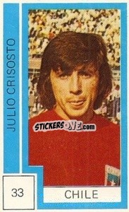 Sticker Julio Crisosto - Campeonato Mundial de Futbol 1974
 - Cromo Crom