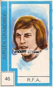 Sticker Jurgen Grabowski - Campeonato Mundial de Futbol 1974
 - Cromo Crom