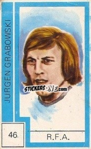 Sticker Jurgen Grabowski - Campeonato Mundial de Futbol 1974
 n. 46 - Cromo Crom