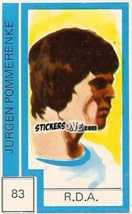 Sticker Jurgen Pommerenke - Campeonato Mundial de Futbol 1974
 n. 83 - Cromo Crom