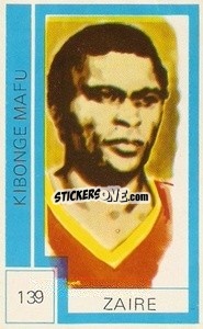 Sticker Kibonge Mafu - Campeonato Mundial de Futbol 1974
 n. 139 - Cromo Crom