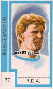 Sticker Klaus Sammer - Campeonato Mundial de Futbol 1974
 n. 77 - Cromo Crom