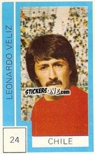 Sticker Leonardo Veliz - Campeonato Mundial de Futbol 1974
 - Cromo Crom