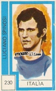 Cromo Luciano Spinosi - Campeonato Mundial de Futbol 1974
 n. 230 - Cromo Crom
