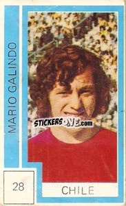 Figurina Mario Galindo - Campeonato Mundial de Futbol 1974
 - Cromo Crom
