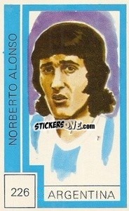 Figurina Norberto Alonso - Campeonato Mundial de Futbol 1974
 - Cromo Crom