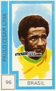 Sticker Paulo Cesar Lima - Campeonato Mundial de Futbol 1974
 n. 96 - Cromo Crom