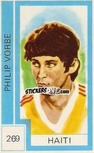 Sticker Philip Vorbe - Campeonato Mundial de Futbol 1974
 n. 269 - Cromo Crom