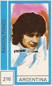 Sticker Ramon Ponce - Campeonato Mundial de Futbol 1974
 n. 216 - Cromo Crom