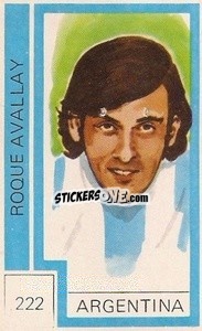 Cromo Roque Avallay - Campeonato Mundial de Futbol 1974
 n. 222 - Cromo Crom