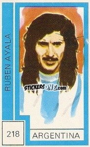 Sticker Ruben Ayala - Campeonato Mundial de Futbol 1974
 n. 218 - Cromo Crom