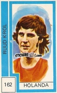 Sticker Ruud Krol - Campeonato Mundial de Futbol 1974
 n. 162 - Cromo Crom