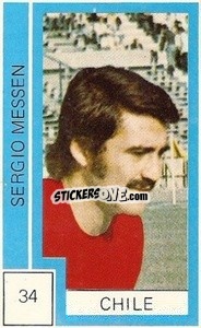 Sticker Sergio Messen - Campeonato Mundial de Futbol 1974
 n. 34 - Cromo Crom