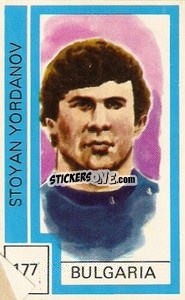 Sticker Stoyan Yordanov - Campeonato Mundial de Futbol 1974
 n. 177 - Cromo Crom