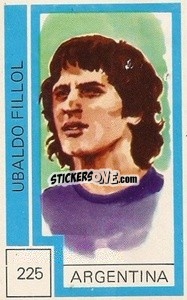 Sticker Ubaldo Fillol - Campeonato Mundial de Futbol 1974
 n. 225 - Cromo Crom
