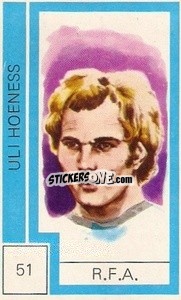 Sticker Uli Hoeness - Campeonato Mundial de Futbol 1974
 - Cromo Crom