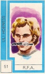 Sticker Uli Hoeness - Campeonato Mundial de Futbol 1974
 n. 51 - Cromo Crom
