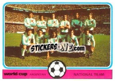 Sticker Argentina Team Photo - World Cup Football 1978
 - Monty Gum
