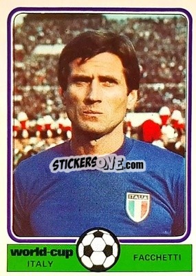 Sticker Facchetti - World Cup Football 1978
 - Monty Gum