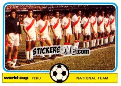 Sticker Peru Team Photo - World Cup Football 1978
 - Monty Gum