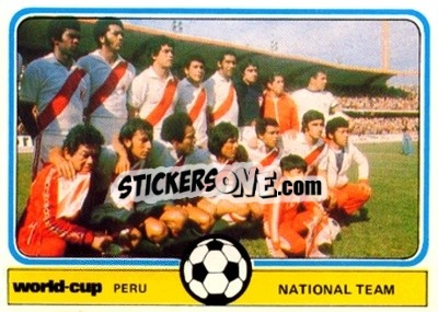 Sticker Peru Team Photo - World Cup Football 1978
 - Monty Gum