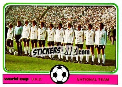 Cromo West Germany Team Photo - World Cup Football 1978
 - Monty Gum