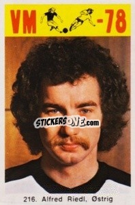 Sticker Alfred Riedl - Fodbold Argentina 1978
 n. 216 - LIBERO VM
