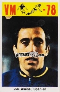 Sticker Asensi - Fodbold Argentina 1978
 n. 254 - LIBERO VM
