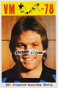 Sticker Friedrich Koncillia - Fodbold Argentina 1978
 n. 201 - LIBERO VM

