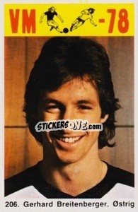 Sticker Gerhard Breitenberger - Fodbold Argentina 1978
 - LIBERO VM
