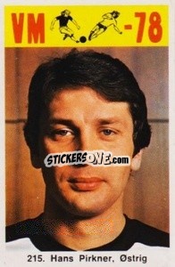 Figurina Hans Pirkner - Fodbold Argentina 1978
 n. 215 - LIBERO VM
