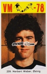 Sticker Herbert Weber - Fodbold Argentina 1978
 n. 209 - LIBERO VM
