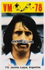 Cromo Jacinto Luque - Fodbold Argentina 1978
 n. 172 - LIBERO VM
