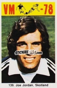 Figurina Joe Jordan - Fodbold Argentina 1978
 - LIBERO VM
