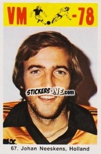 Sticker Johan Neeskens - Fodbold Argentina 1978
 n. 67 - LIBERO VM
