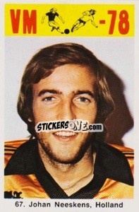 Sticker Johan Neeskens - Fodbold Argentina 1978
 - LIBERO VM
