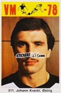 Sticker Johann Krankl - Fodbold Argentina 1978
 n. 211 - LIBERO VM
