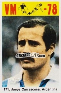 Cromo Jorge Carrascosa - Fodbold Argentina 1978
 n. 171 - LIBERO VM
