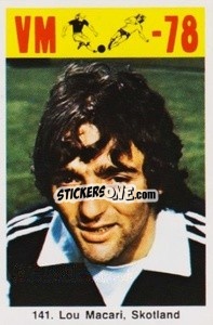 Sticker Lou Macari - Fodbold Argentina 1978
 n. 141 - LIBERO VM
