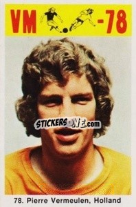 Sticker Pierre Vermeulen - Fodbold Argentina 1978
 n. 78 - LIBERO VM
