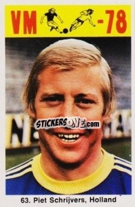 Sticker Piet Schrijvers - Fodbold Argentina 1978
 - LIBERO VM
