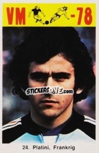 Sticker Platini - Fodbold Argentina 1978
 n. 24 - LIBERO VM
