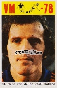 Sticker Rene van der Kerkof - Fodbold Argentina 1978
 n. 68 - LIBERO VM
