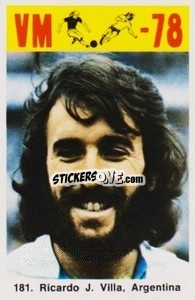 Sticker Ricardo J. Villa - Fodbold Argentina 1978
 n. 181 - LIBERO VM
