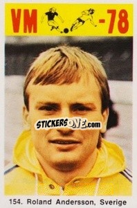 Cromo Roland Andersson - Fodbold Argentina 1978
 n. 154 - LIBERO VM
